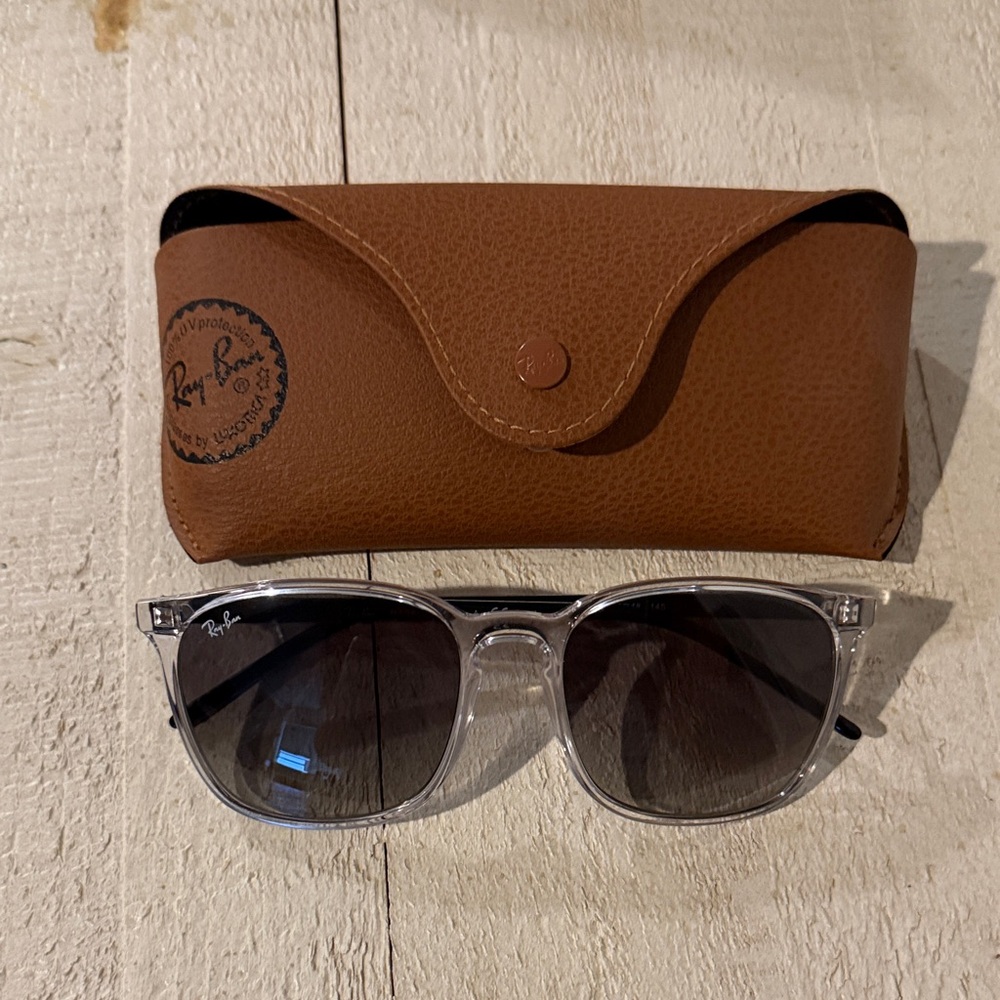 Ray-Ban 4387 Transparent Frame with Dark Lenses Sunglasses